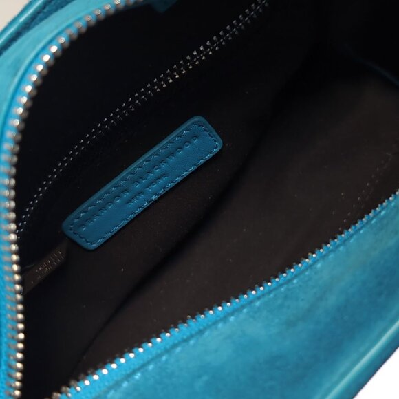 Brandon Blackwood Turquoise Blue Suede Arlen Bag - Picture 9 of 11